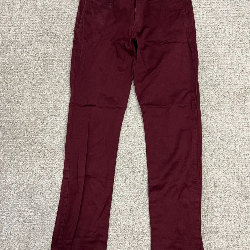 JCrew Stretch Chino (Burgundy, 29x30)